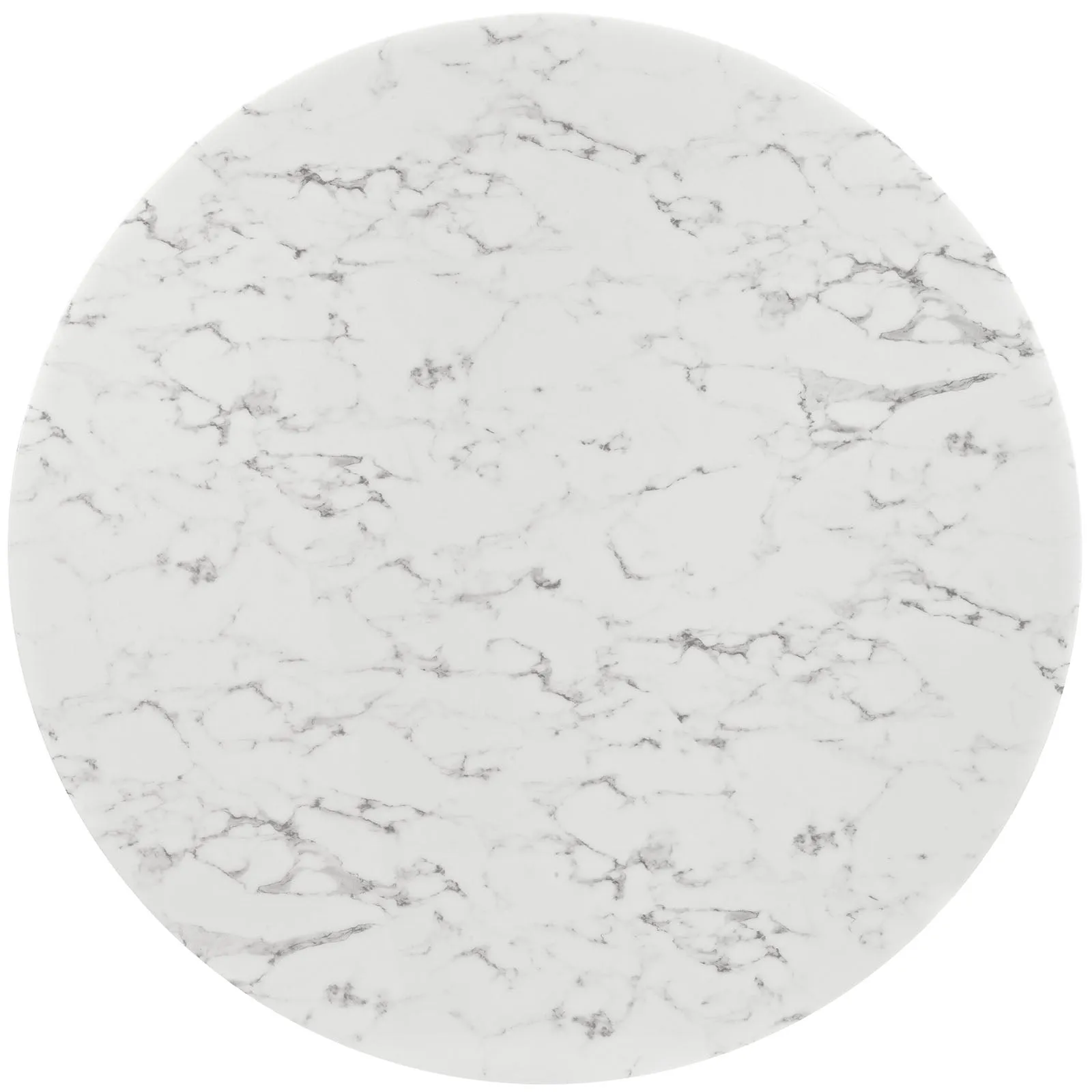 Lippa Round Artificial Marble Dining Table with Tripod Base by Modway