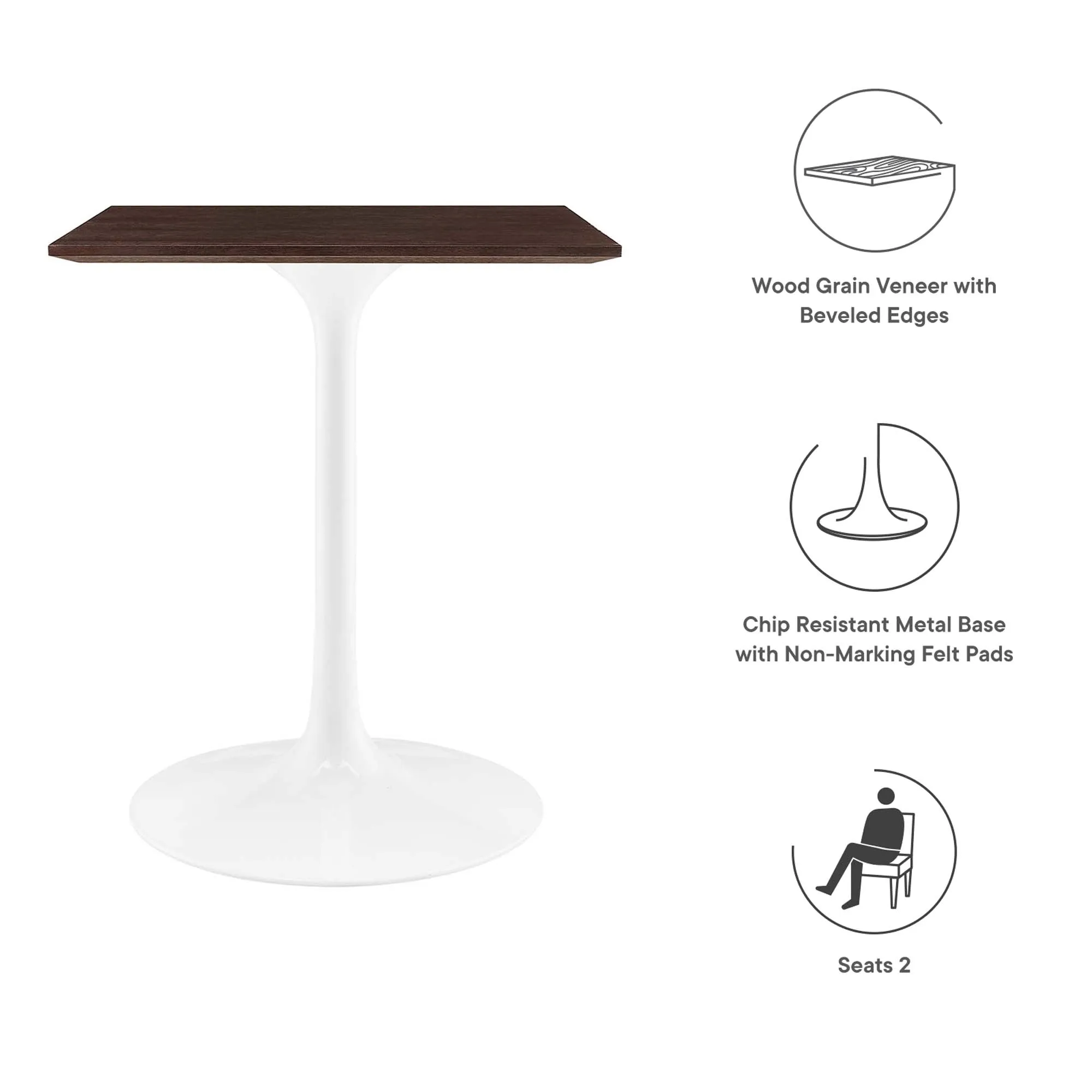 Lippa Square Wood Dining Table by Modway
