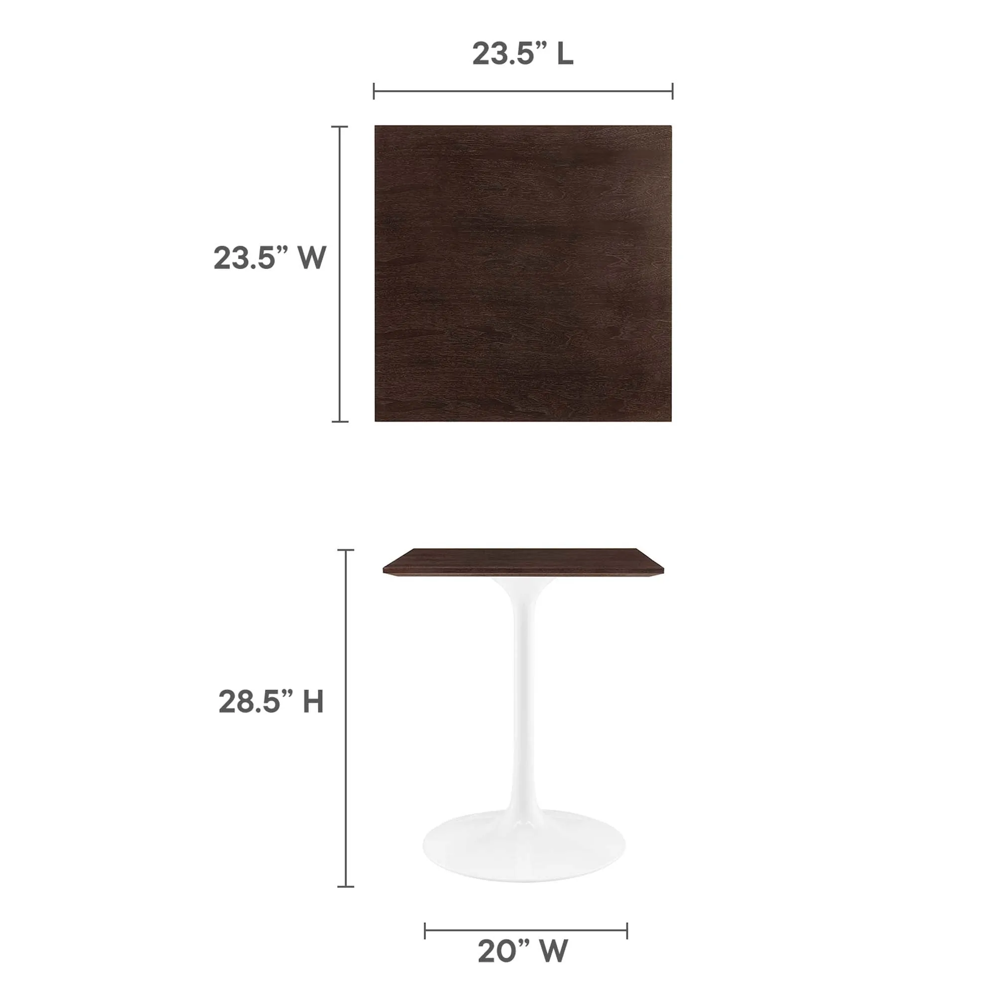 Lippa Square Wood Dining Table by Modway