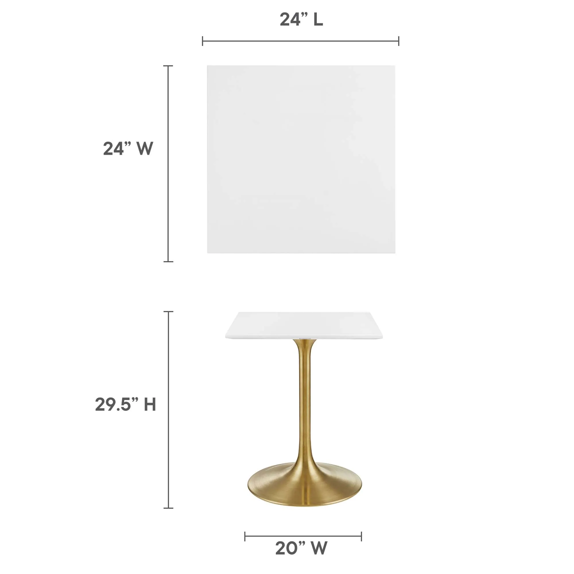 Lippa Square Wood Dining Table by Modway