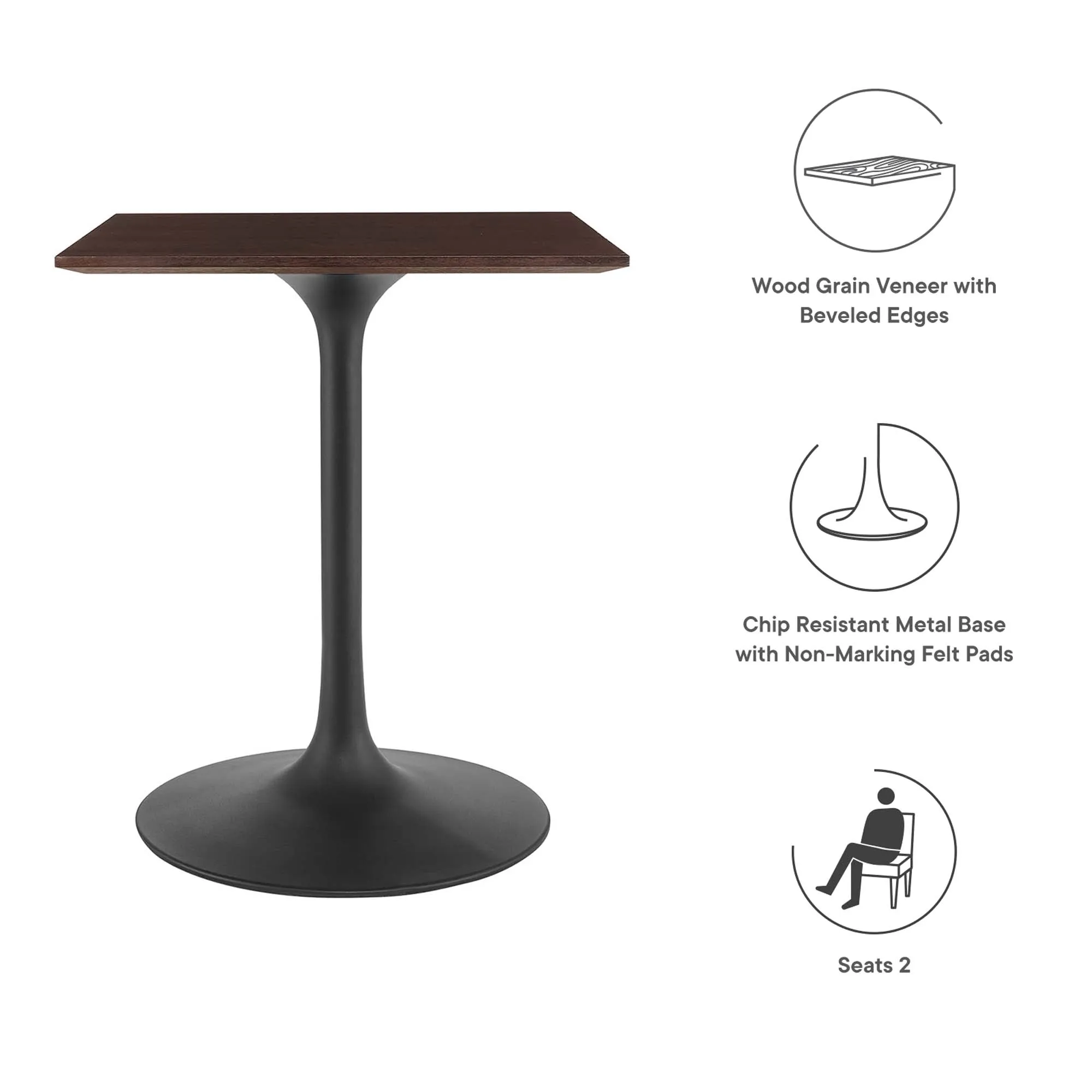 Lippa Square Wood Dining Table by Modway