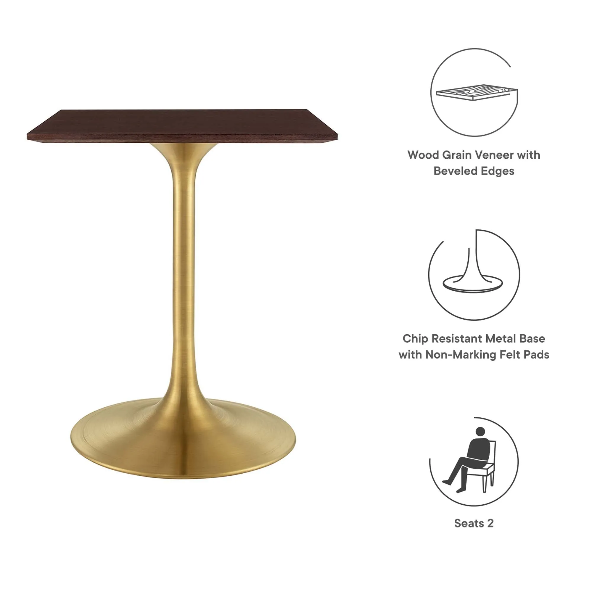 Lippa Square Wood Dining Table by Modway