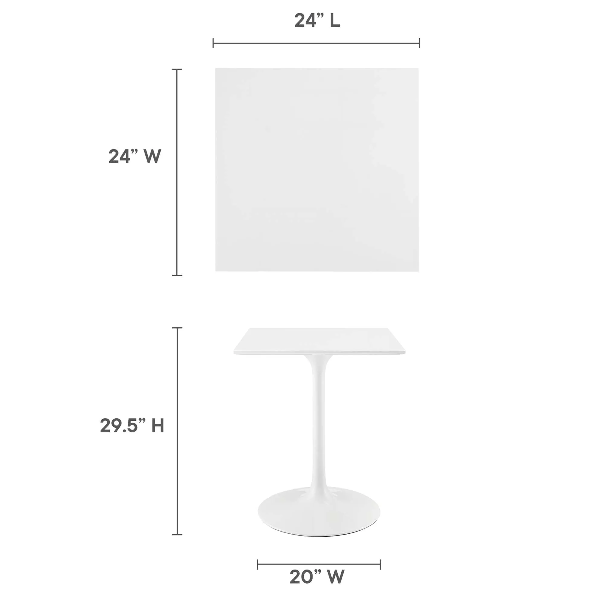 Lippa Square Wood Dining Table by Modway