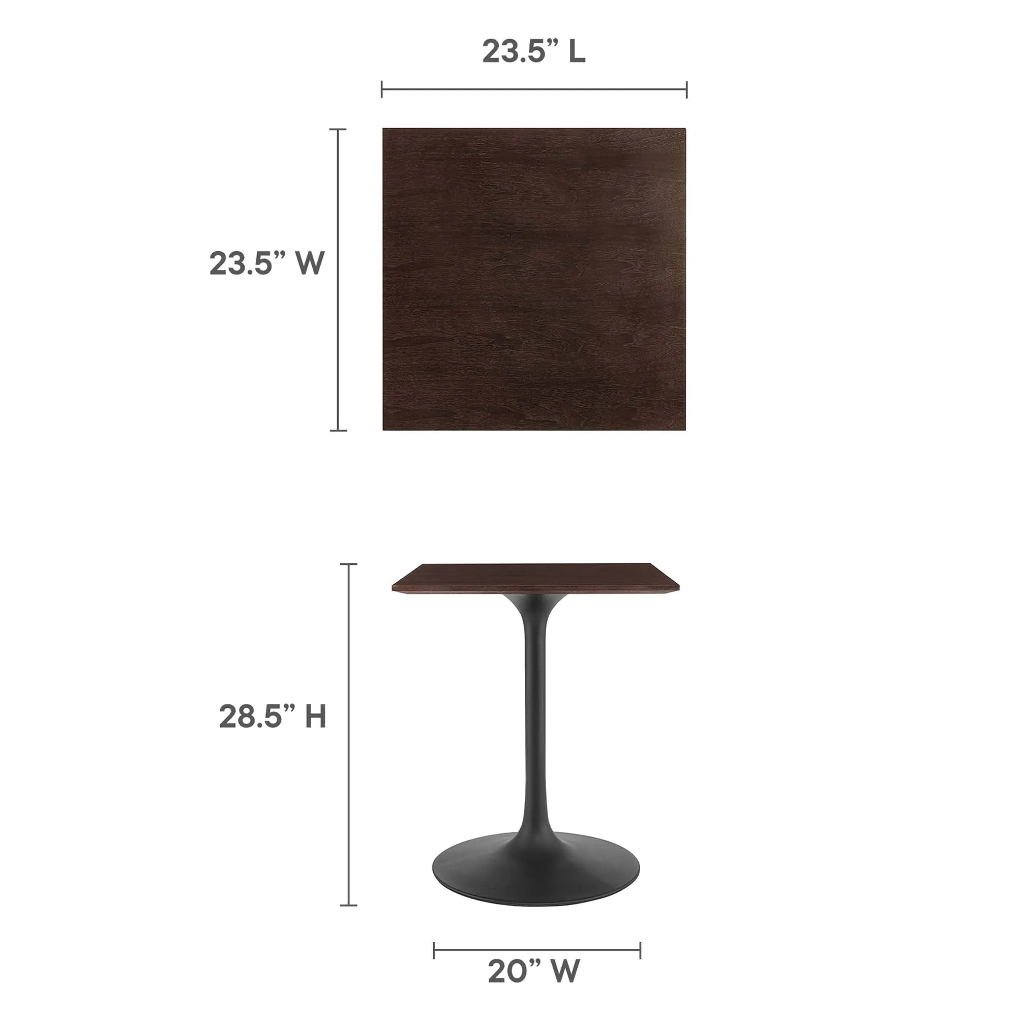 Lippa Square Wood Dining Table by Modway