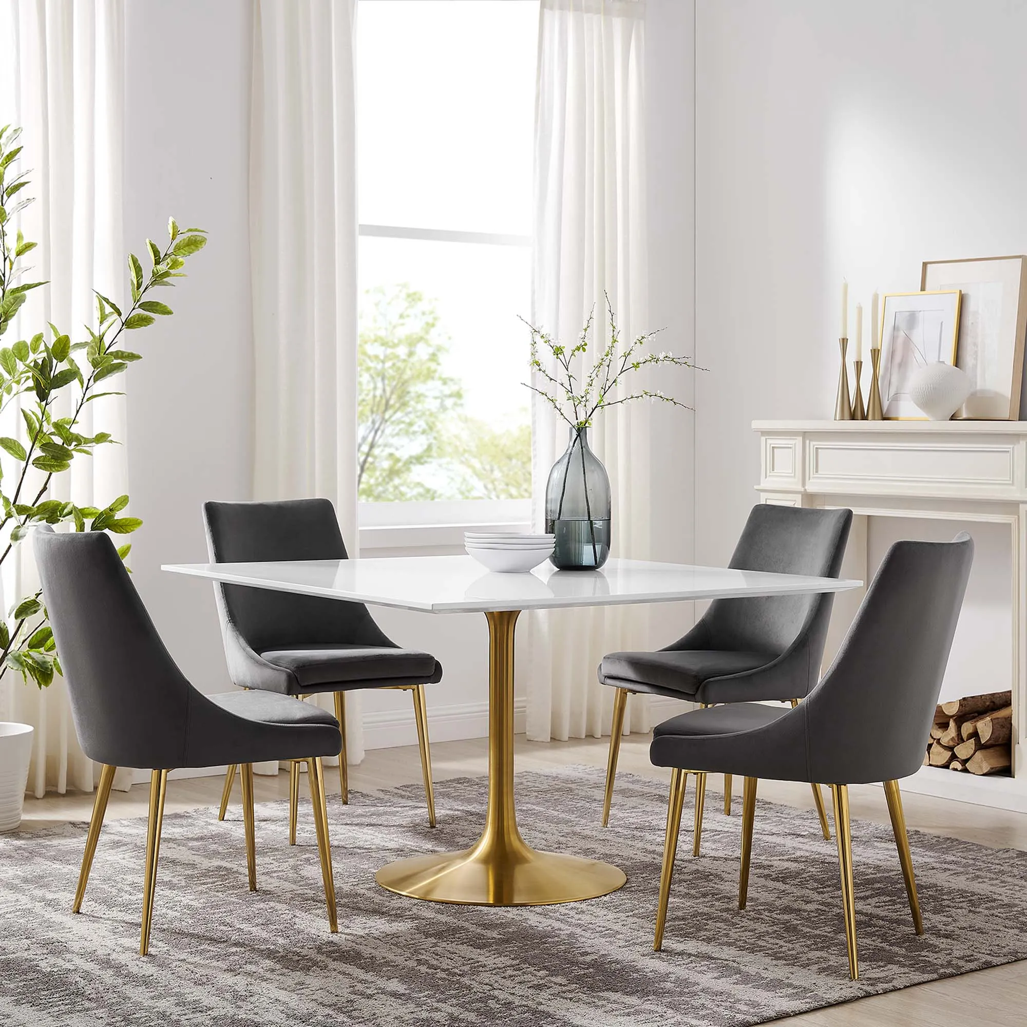 Lippa Square Wood Dining Table by Modway