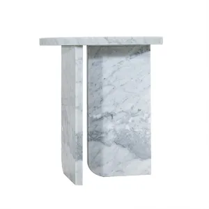 Mimic Side Table - Grey Carrara