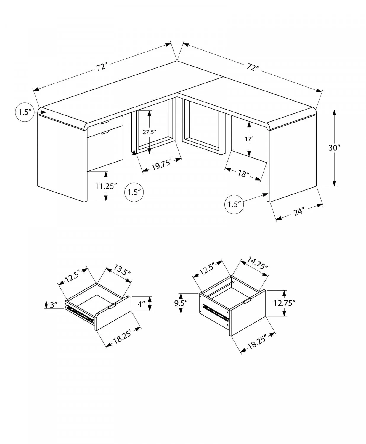 Mysa Desk - White