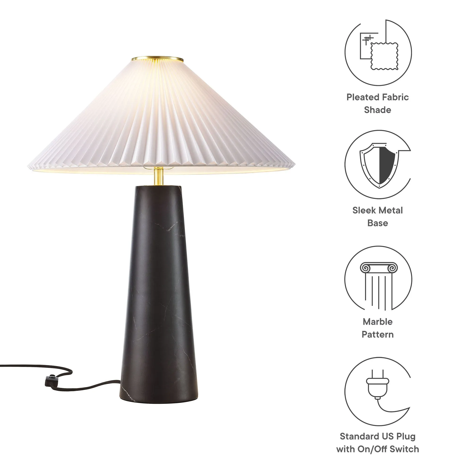 Nera Marble Table Lamp by Modway