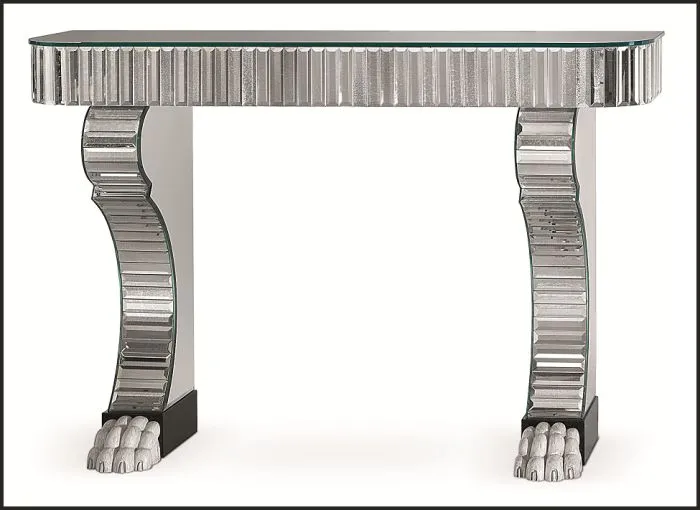 Parisian Art Deco-Style Console Table With Venetian Mirror