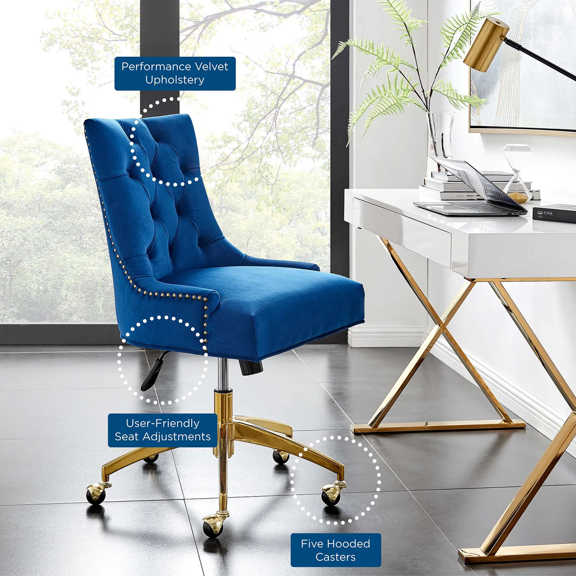 Regent Tufted Performance Velvet Office Chair by Modway