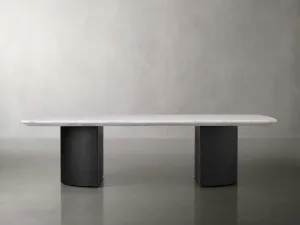 Saint Germain Stone Coffee Table with Dauphine Base