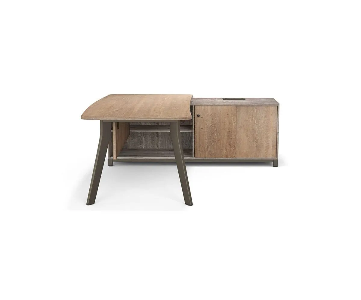 Slater Desk with Storage Return