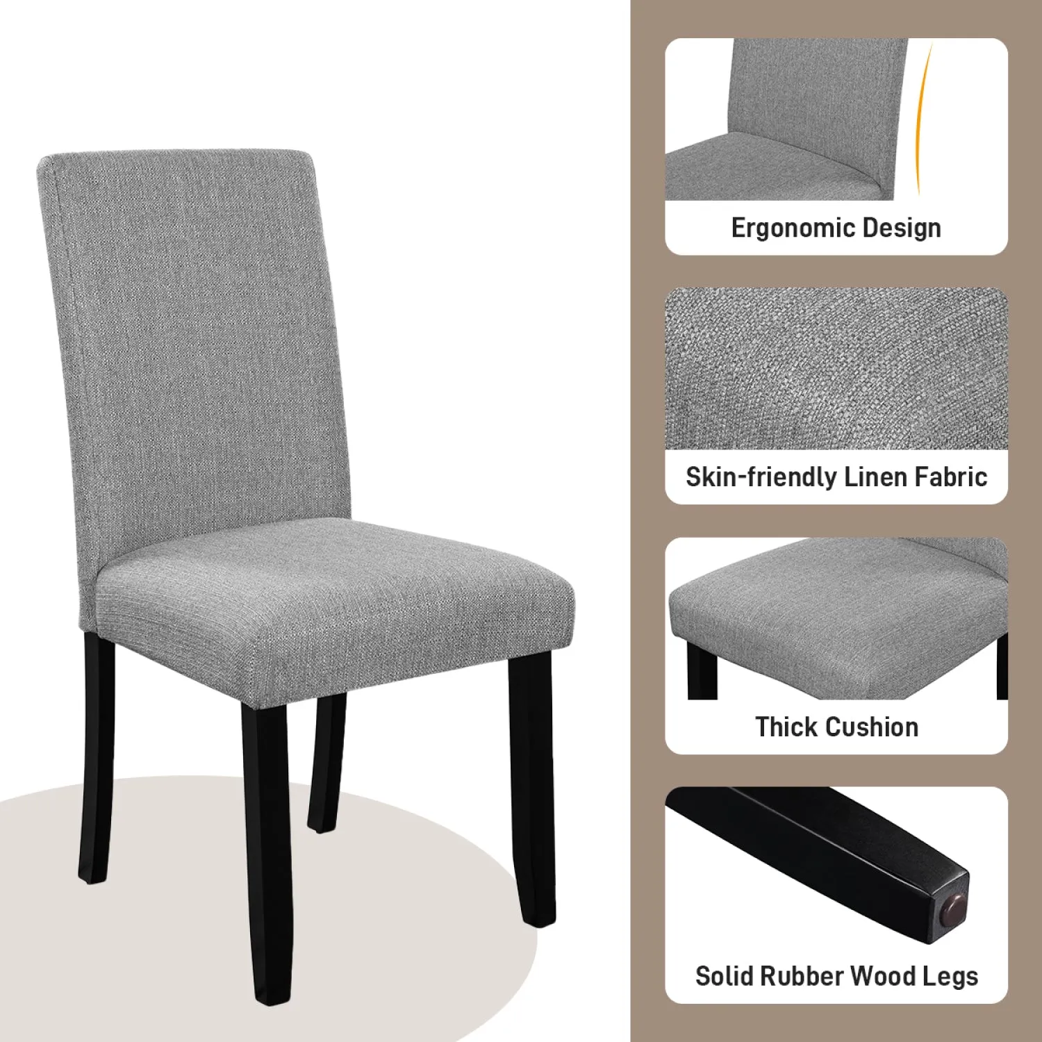 Streamdale 5-Piece Round Dining Set: Chairs & 43" Table