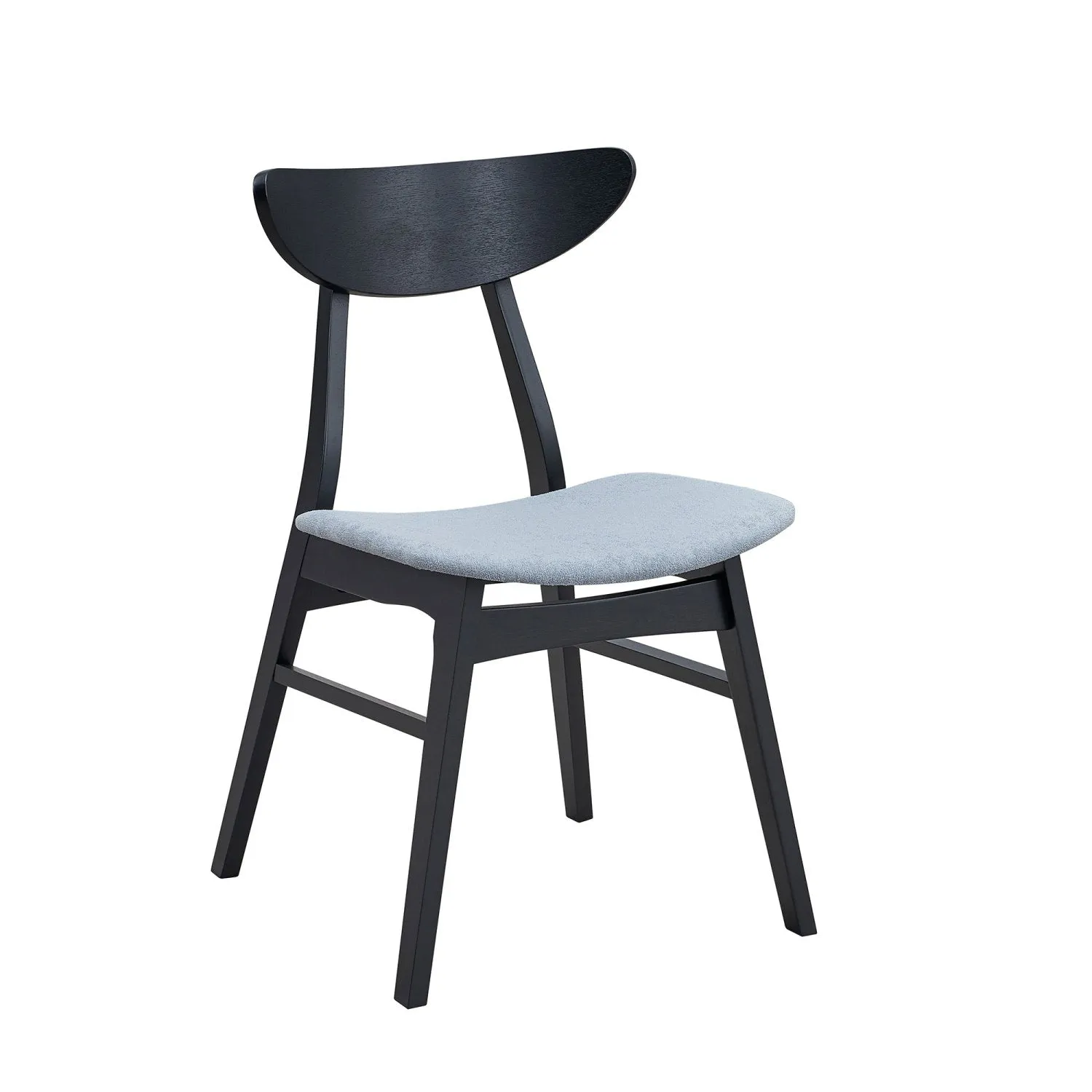 Streamdale Black Round Kitchen Table & 4 Fabric Chairs