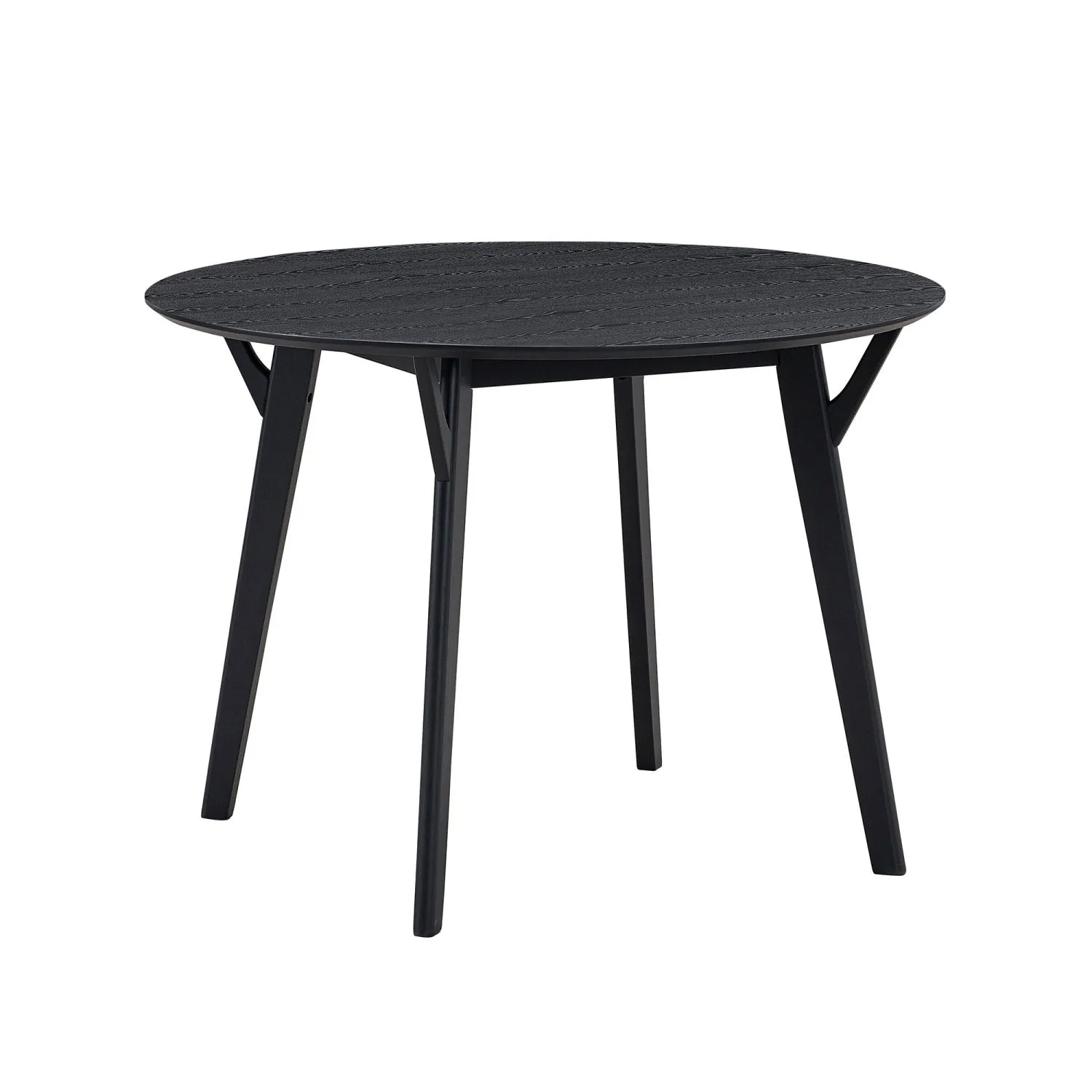 Streamdale Black Round Kitchen Table & 4 Fabric Chairs