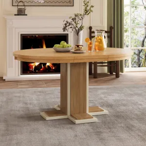 Streamdale Extendable Oval Dining Table, Solid Wood, 42-58"
