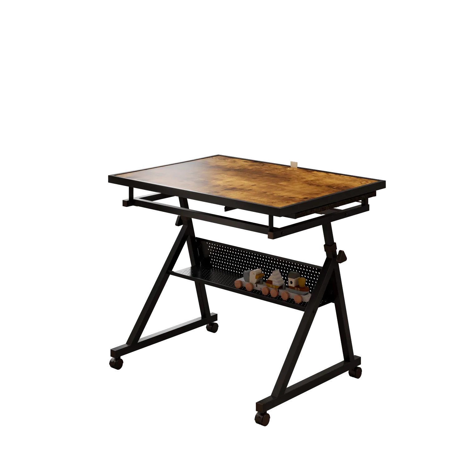 Streamdale Jigsaw Puzzle Table Board 1500pc w/ 4 Drawers (Black)