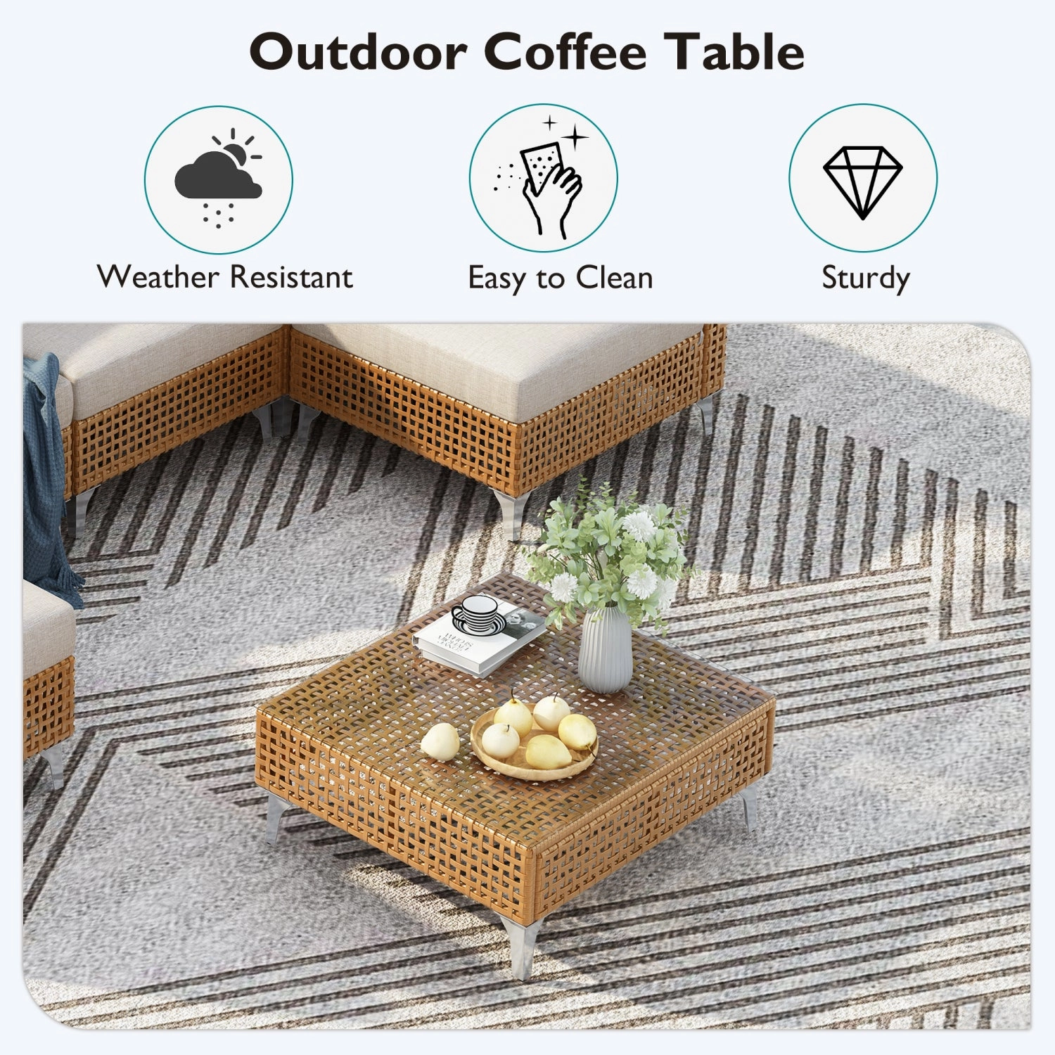 Streamdale Wicker Patio Set, Cushions & Table