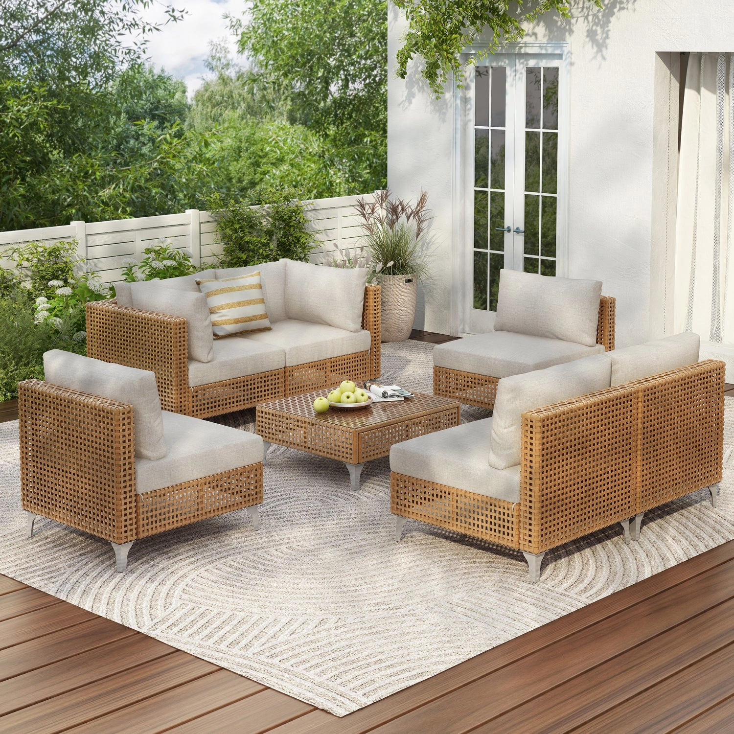Streamdale Wicker Patio Set, Cushions & Table