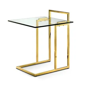 Sunland Side Table POLISHED GOLD Set of 2 - CLEARANCE