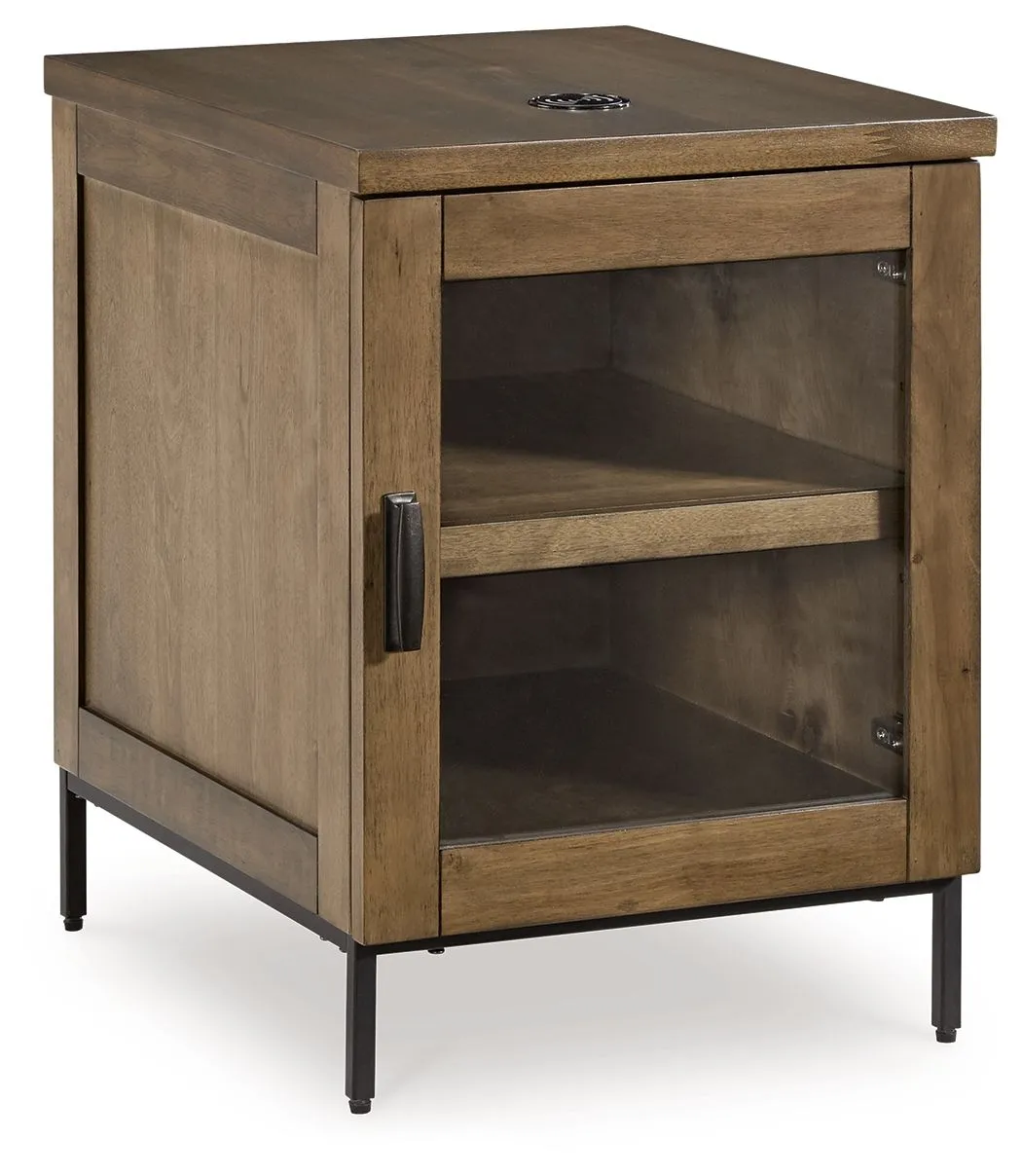 Torlanta Brown Chair Side End Table