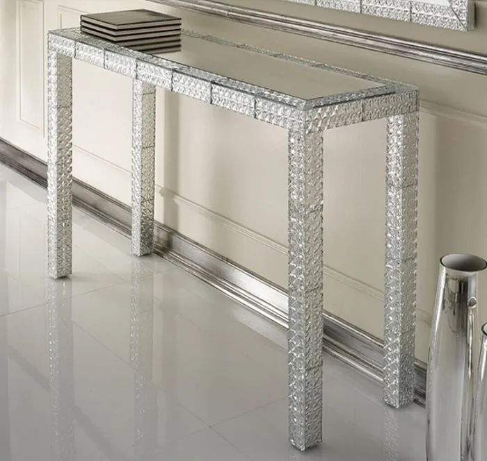 Venetian Hallway Table With Bevelled Mirror Tiles
