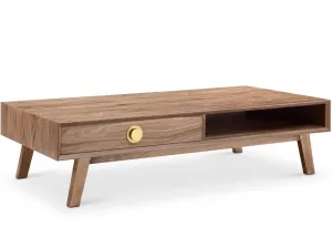 Victory Rect Coffee Table WALNUT/GOLD