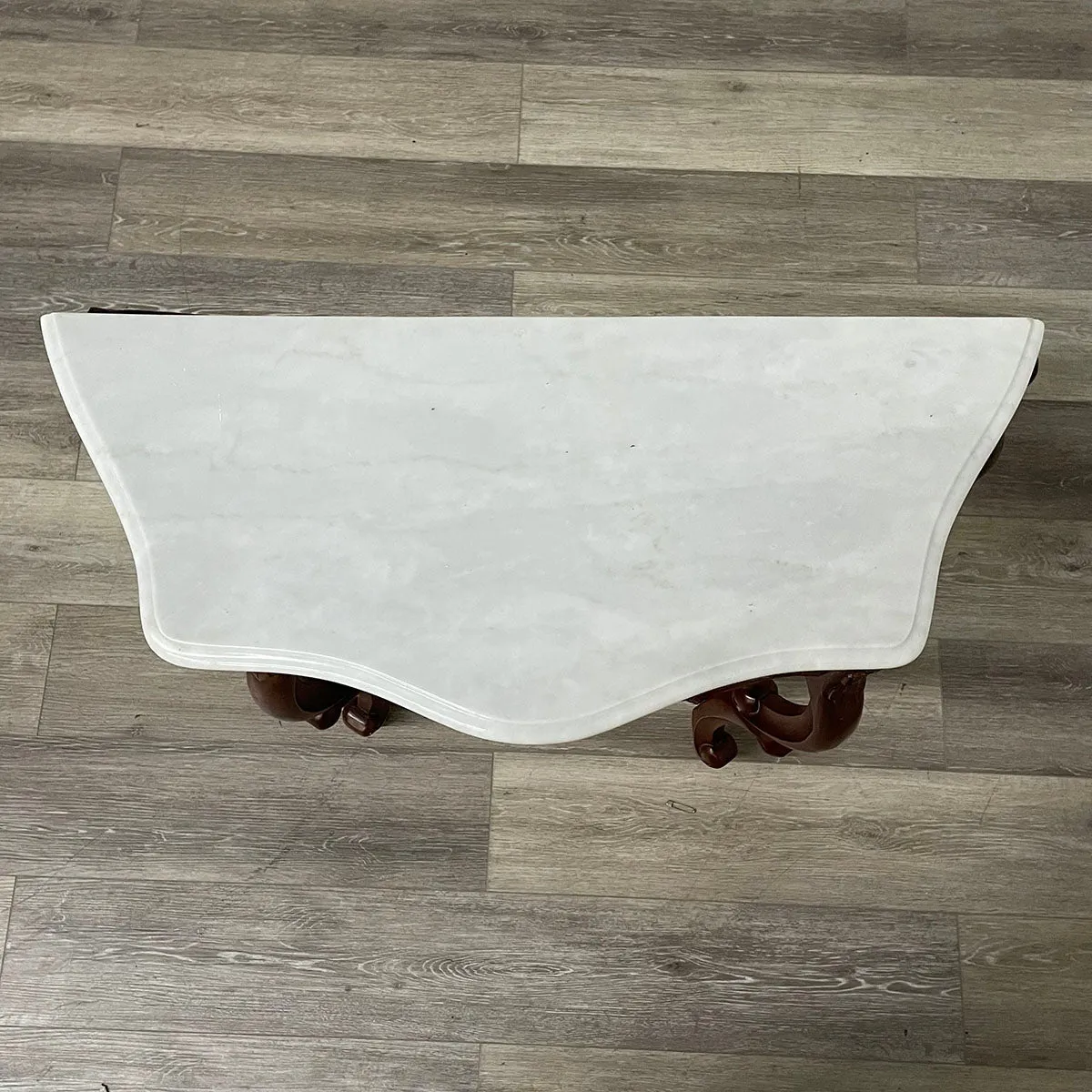 White Marble Top Console