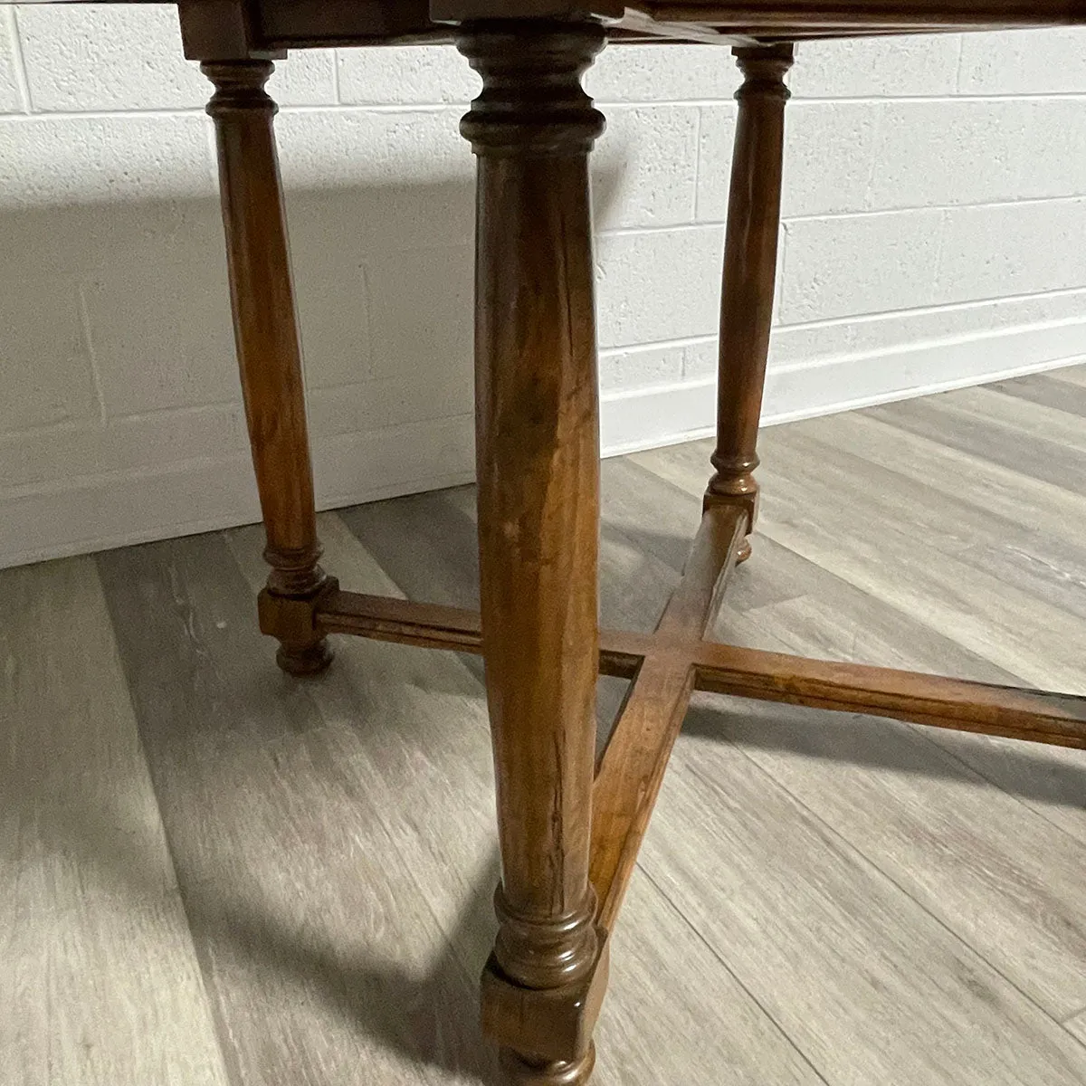 Wood Game Table With Drop Leaves