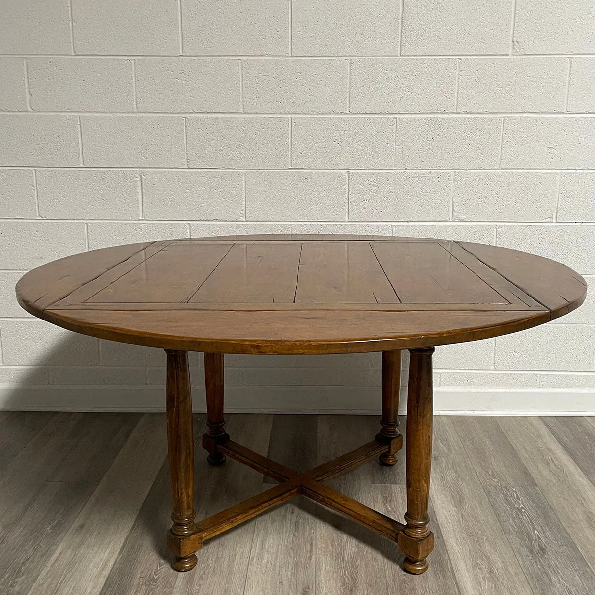 Wood Game Table With Drop Leaves